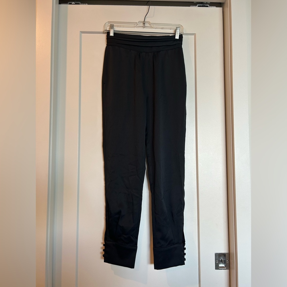 Abercrombie & Fitch Black Ultra High Rise Satin Joggers
